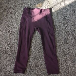 Purple High-Waisted Leggings For Women's